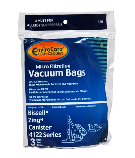 bissell zing  series canister vac bag   pack generic part  walmartcom