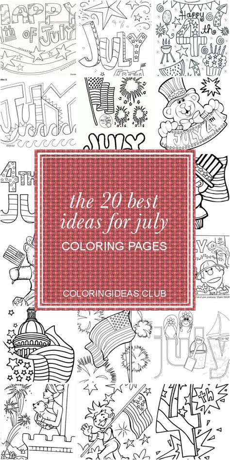 ideas  july coloring pages  coloring pages