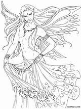 Male Fairy Deviantart Coloring Lineart Pages Faery Sari Angel Guardian Colouring Choose Board Adults Detailed sketch template