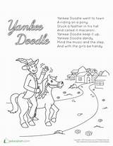 Doodle Yankee Lyrics Worksheet Nursery Rhyme Preschool Music Education Rhymes Dandy Song Sing Along Choose Board Songs Kids Color Worksheets sketch template