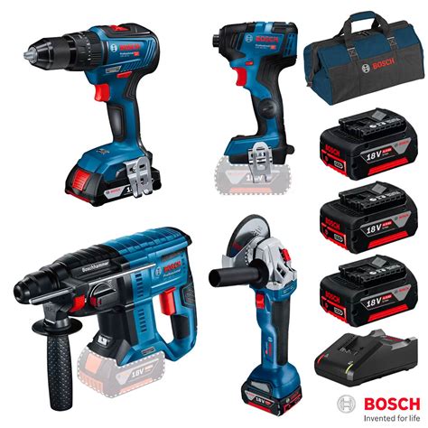 bosch professional  piece power tool kit    ah