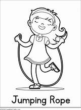 Coloring Physical Pages Activity Rope sketch template