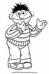 Ernie Bert Coloring Pages Sesame Street Clipart Library sketch template