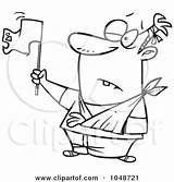 Cartoon Clipart Man Surrendering Beat Defeated Clip Royalty Illustration Rf Outline Toonaday Leishman Ron Clipground Preview sketch template
