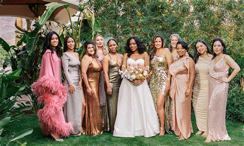 heres   nail  mismatched bridesmaid dresses trend dwp insider