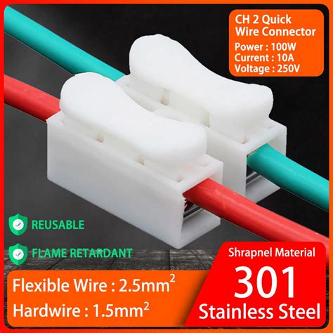 fast wire connector ch reusable terminal block safe spring quick connector electrical pins