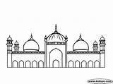 Mosque Colouring Webstockreview Nabvi Pano Seç sketch template