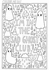 Coloring Ghost Thesadghostclub sketch template