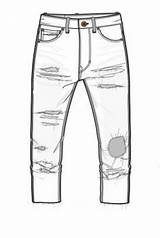 Jeans Ripped Sketches Moda Bottoms Pants Calça Masculino Roupas Dibujar Jogginghosen Sjeans Croquis Wgsn Senai Pantalones T1p Lainnya sketch template