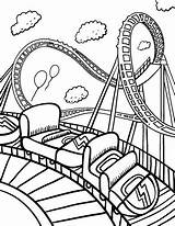 Roller Coaster Coloring Sheet Sheets Kids Drawing Pages Coasters Fun Park Template Amusement Paper Printable Activities Coloringpagesfortoddlers Fair Line Book sketch template