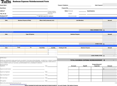 expense form template word