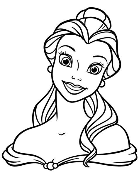 belle cute disney princess coloring pages degeneracionendegeneracion