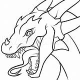 Dragon Draw Realistic Step Drawing Dragoart Line sketch template
