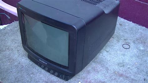 1989 Sony Trinitron Portable Color Television Repair Kv 8ad10 Youtube