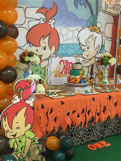Flintstones Pebbles And Bamm Bamm Theme Party Decoration 4