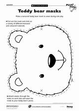 Bear Teddy Mask Templates Template Picnic Masks Polar Printable Print Preschool Head Crafts Bears Craft Earlyplaytemplates Party Outline Cliparts Google sketch template