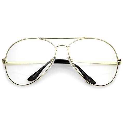 sunglassla classic oversize aviator glasses with metal double crossbar