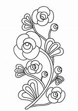 Coloring Flowers Pages Beautiful Flower Color Kids Simple Print Printable sketch template
