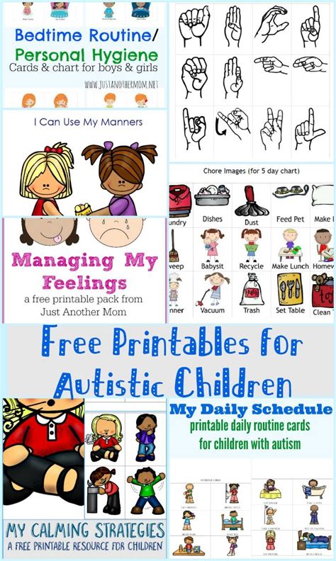 printables  autistic children   families