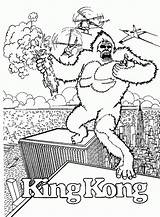 Kong King Coloring Pages Contest Kids Fighting 1976 Buildings Popular Cartoons Coloringhome Library Clipart Comments Jessica sketch template