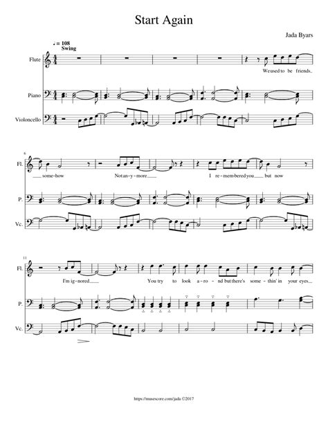 start   lyrics sheet   flute piano cello      midi