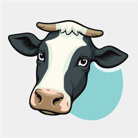 The Cow Goes Moo Vector Illustration Of A Mooing Cow In Simple