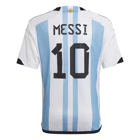 Adidas Argentina Messi Home Jersey Youth World Cup 2022