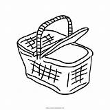 Picnic Basket Drawing Coloring Clipart Sketch Blanket Line Cestino Colorare Da Table Paintingvalley Collection Pages Book Color Getcolorings Getdrawings sketch template