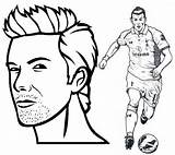 Beckham Juventus Retrato David Calciatori Famosi Calcio Bale Gareth Giochiecolori Famose Negan Beckhama sketch template