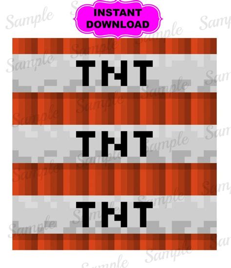 candy tnt labels minecraft tnt labels  printable png
