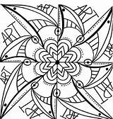 Radial Coloring Symmetry Pages Sheet Template sketch template