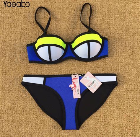 yasako neoprene bikini swimwear women new summer 2017 sexy neoprene