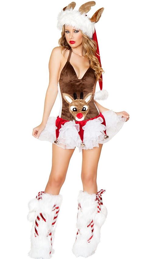 Snowman Cosplay Women Costumer Dress Sex Deer Candy Pattern Outfit Best