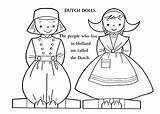 Netherlands Children Girl Coloring Pages Dutch Holland Colouring Dolls Land Other Book sketch template
