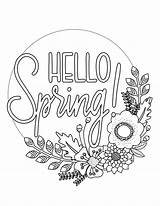 Coloring Spring Printable Print Yours sketch template