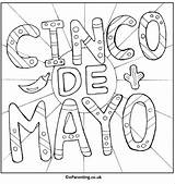 Cinco Mayo Printable Colouring sketch template