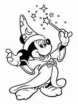 Mouse Coloring Pages Mickey Sorcerer Minnie Birthday Disney Printable Happy Drawing Fantasia Colouring Google Tovenaar Drawings Cartoon Fantasy Choose Board sketch template