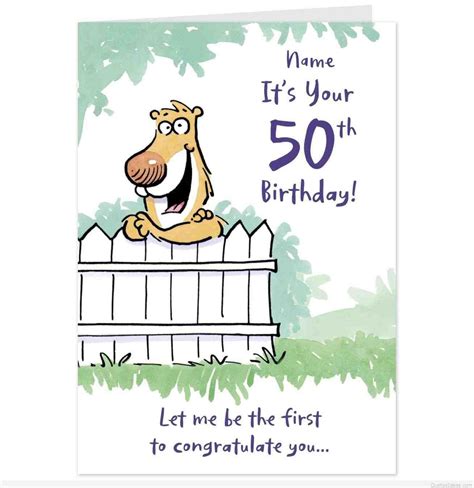 Free Printable 50th Birthday Cards Funny Free Printable