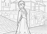 Frozen Pages Coloring Printable Anna sketch template