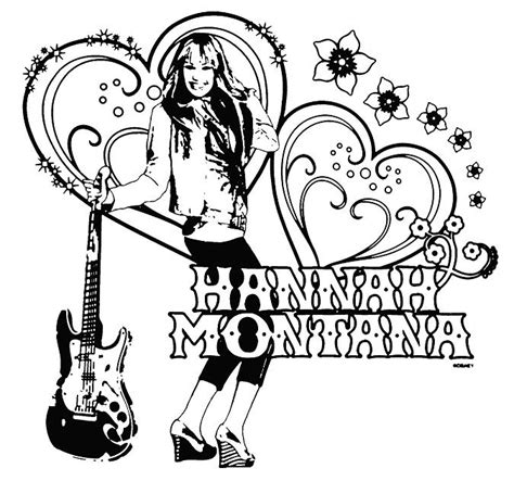 hannah montana coloring pages