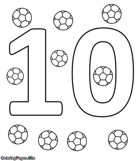 number ten  coloring page coloring pages