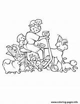 Coloring Pages Boy Ea30 Dogs His Printable Print sketch template