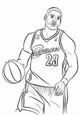 Lebron James Coloring Pages Nba Printable Basketball Categories sketch template