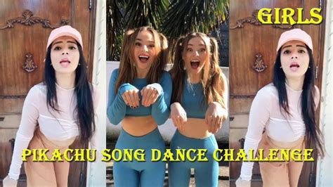 tik tok musically girls pikachu song dance challenge