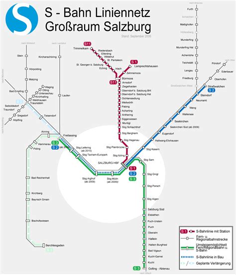salzburg suburban map railway mapsofnet