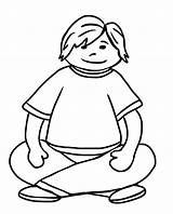 Sitting Clipart Boy Drawing Cross Criss Lap Applesauce Sit Hands Girl Clip Crisscross Quietly School Cliparts Kid Child Floor Person sketch template