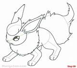 Flareon Pokemon Drawing Draw Drawings Sketch Step Easy Coloring Pages Eevee Pokémon Visit Getdrawings Tutorials sketch template