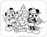 Coloring Christmas Minnie Mickey Mouse Pages Disney Tree Color Printable Visit Decorating Merry sketch template
