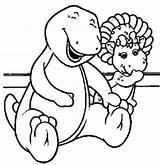 Barney Baby Coloring Bop Pages Template Laughing Friends sketch template