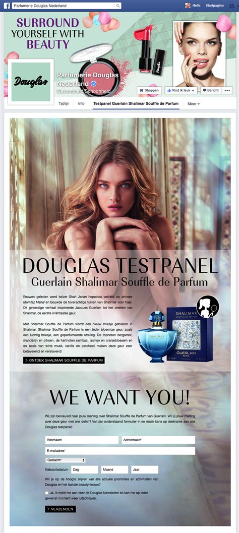 facebook app facebook marketing parfumerie douglas testpanel guerlain shalimar souffle de